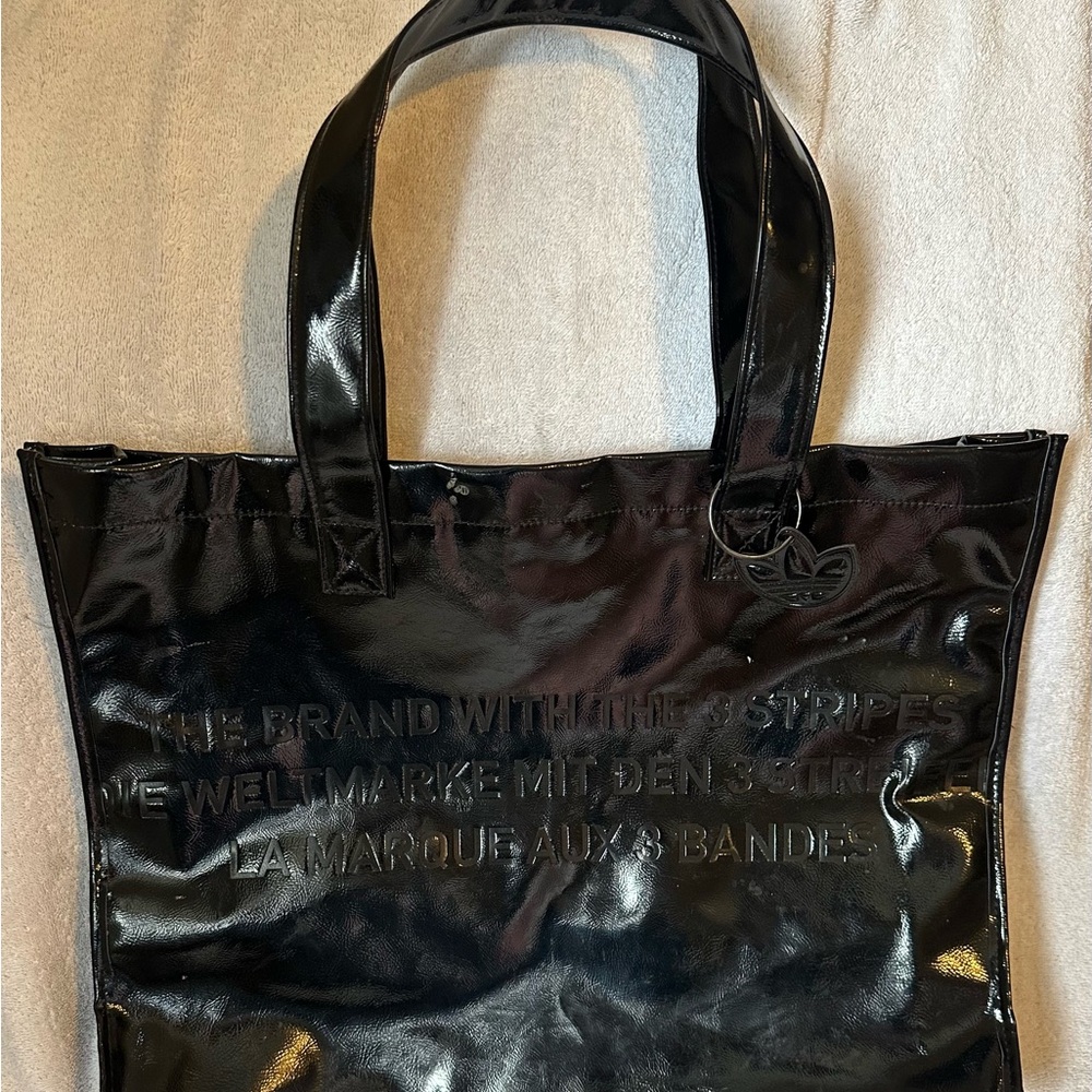 Adidas Shiny Black Tote Bag